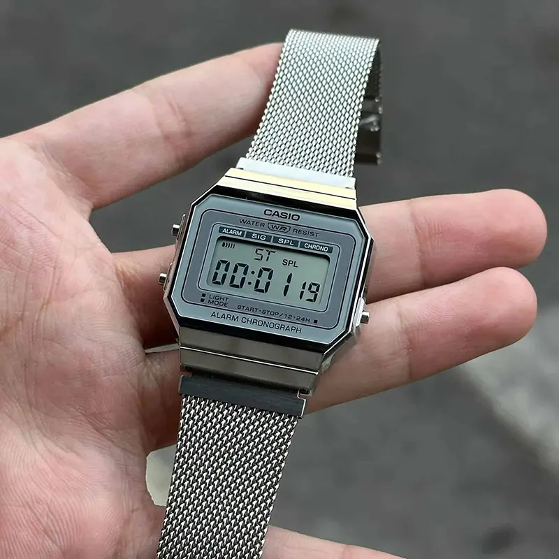 Casio Vintage Japan Quartz Super Slim Digital Watch- A700WM-7ADF